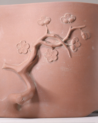 图片[2]-Yixing kiln purple sand tree root plum flowerpot-China Archive